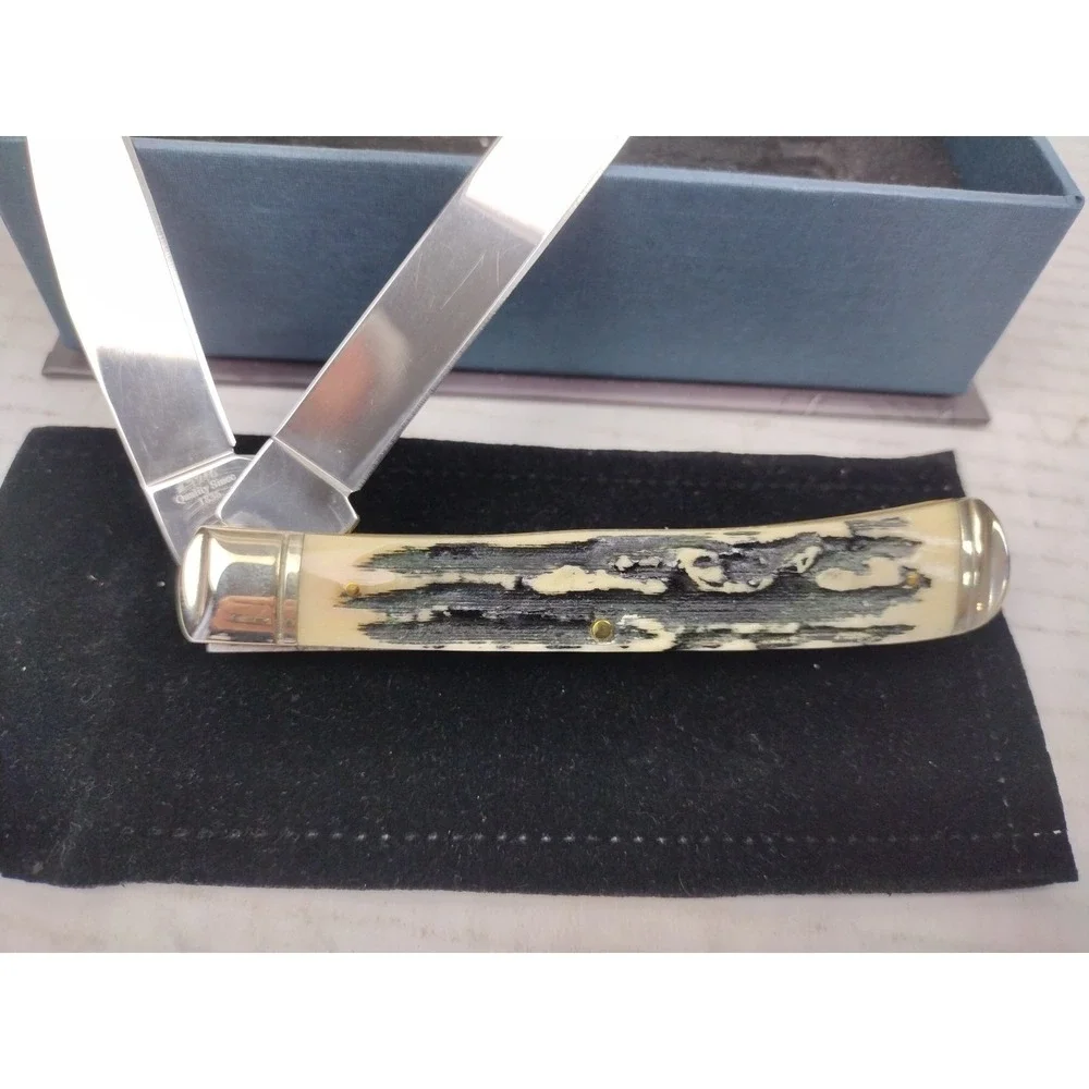 Colt 175th Anniversary CT246 Black Stag Series Knife W Bovine Bone Handle